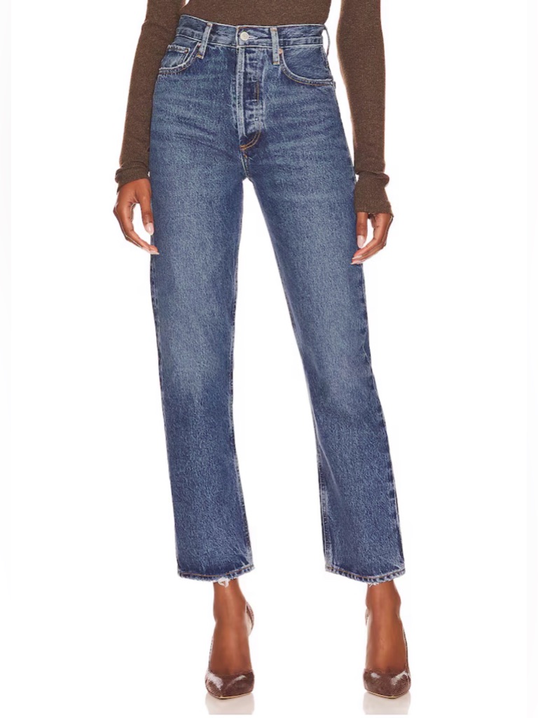 Agolde Women's Straight Leg Jeans In Classic Blue